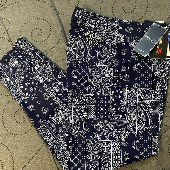 RALPH LAUREN RLX TRENDY GOLF PANTS BLUE & WHITE SIZE 36 X 32 OR 32 X 32 MEN $148 - Picture 1 of 7